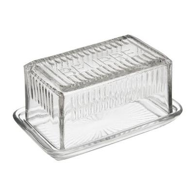Cote Table Butter Dish Clear Glass Beurrier