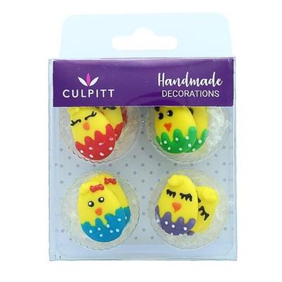 Culpitt Cute Baby Chick Sugar Pipings Pack of 12