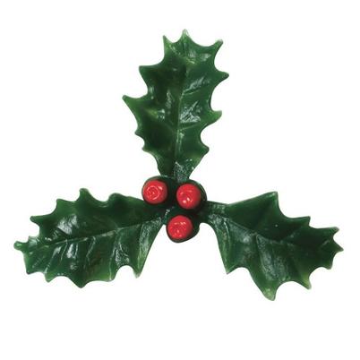 Culpitt Cake Toppers Plastic Holly with Red Berry 50mm