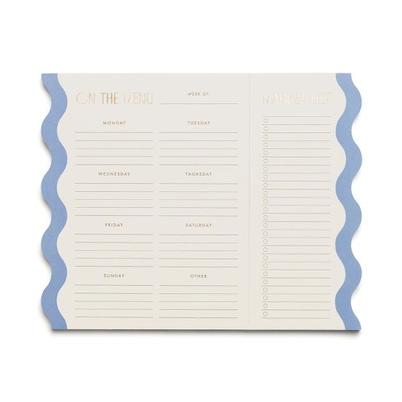 Designworks Ink Meal Planner Notepad with Magnets Cloud & Cream