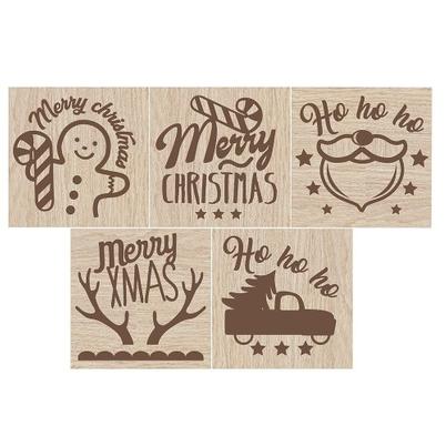 Christmas Wooden Cookie Stamp & Cutter Set