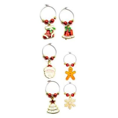 Eddingtons Festive Wine Charms Set 6pcs