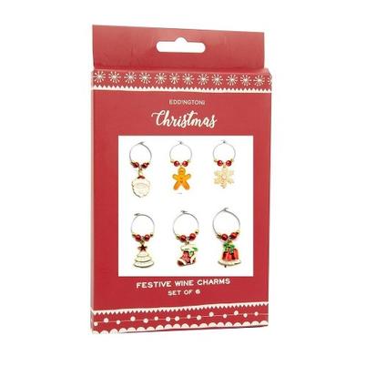 Eddingtons Festive Wine Charms Set 6pcs