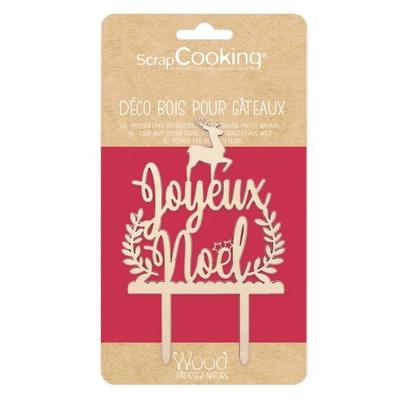 Eddingtons Wooden Joyeux Noel Cake Topper