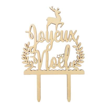 Eddingtons Wooden Joyeux Noel Cake Topper