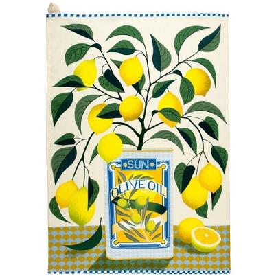 Elite Tin Printer Johnson Lemon Tea Towel Cotton