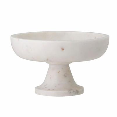Eris Pedestal Bowl White Marble