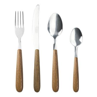 Grunwerg 24 Pieces Cutlery Set Wood Effect