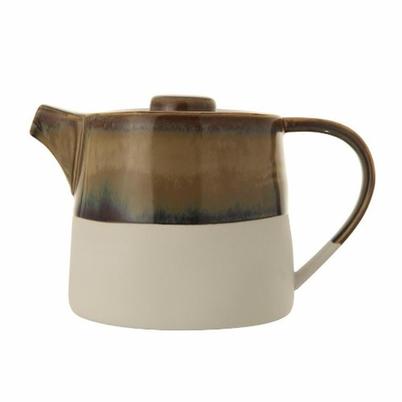 Heather Teapot Green Stoneware 