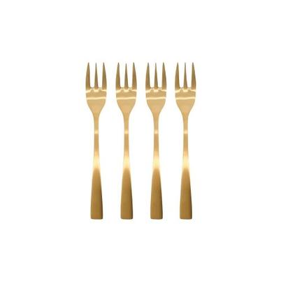 House Doctor Golden Cake Fork Set of 4