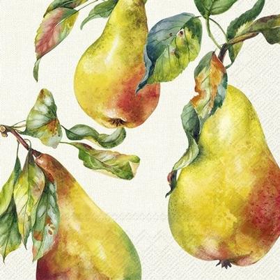 IHR Lunch Napkins Home Grown Pears Cream