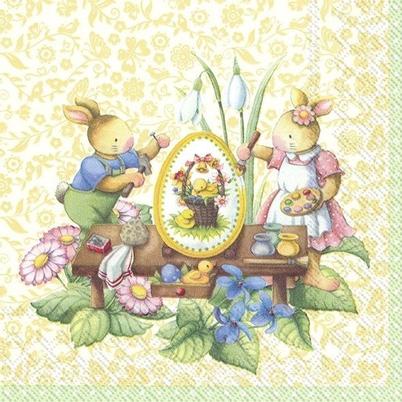 IHR Lunch Napkins Easter Spring Fantasy