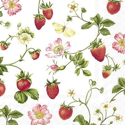 IHR Lunch Napkins Sweet Strawberries