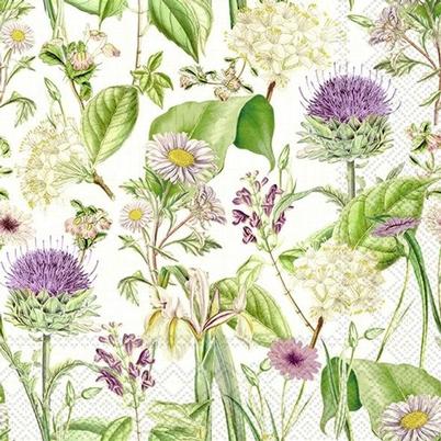 IHR Lunch Napkins Wildflower Cream