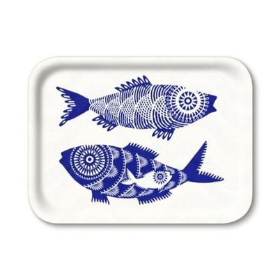 Jamida Shoal of Fish White Serving Tray by Asta Barrington 27cmx20cm