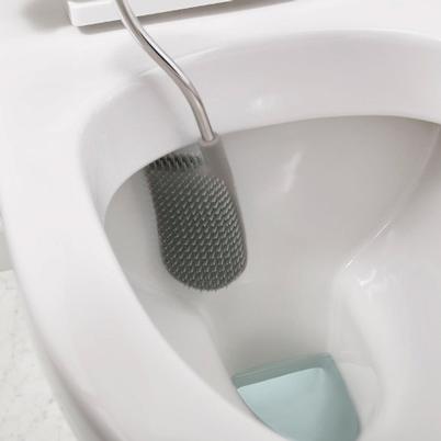 Joseph Joseph Flex Toilet Brush & Holder-White Blue