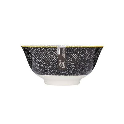 KitchenCraft Black & White Floral Ceramic Bowl