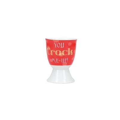 KitchenCraft Porcelain You Crack Me Up Egg Cup