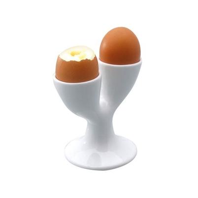 KitchenCraft White Ceramic Double Egg Cup