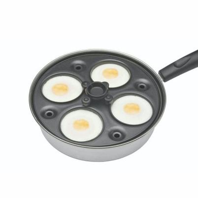KitchenCraft Carbon Steel 4 Hole <b>Egg</b> Poacher
