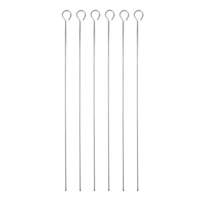 MasterClass Stainless Steel Flat Sided Skewers Set of 6 40cm