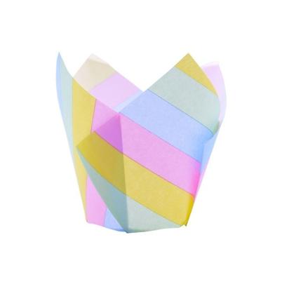 PME 24 Rainbow Stripes Tulip Muffin Cases