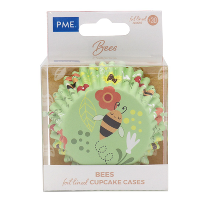 PME 30 Standard Foil Cupcake Cases Bees