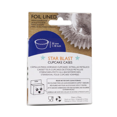 PME 30 Standard Foil Cupcake Cases Star Blast