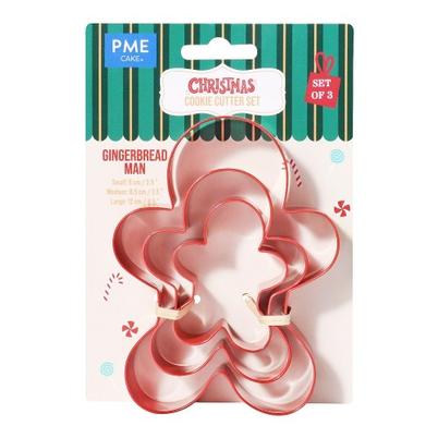 PME Gingerbread Man Christmas Cookie Cutter Set of 3