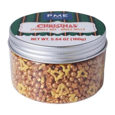 PME Gold Jingle Bells Christmas Sprinkles 160g