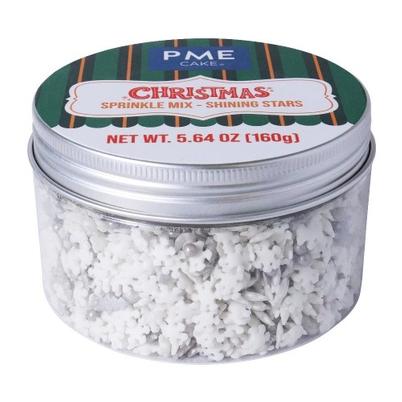 PME Silver Shining Stars Christmas Sprinkles 160g