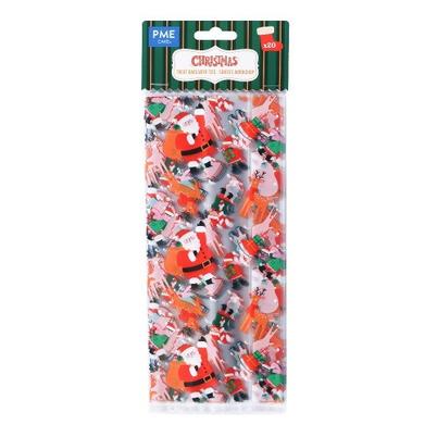 PME Santa's Workshop 20 Christmas Plastic Treat Bags 