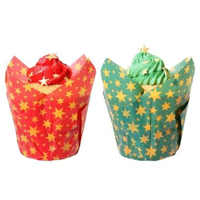 PME Stars Christmas Tulip Muffin Cases 