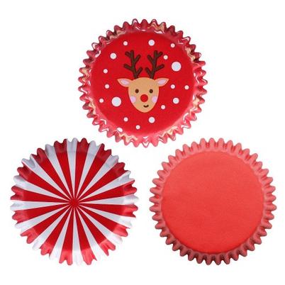 PME Santa Mix Christmas Foil-lined Cupcake Cases 100pk