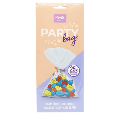 PME Party Bags With Silver Ties 25pk