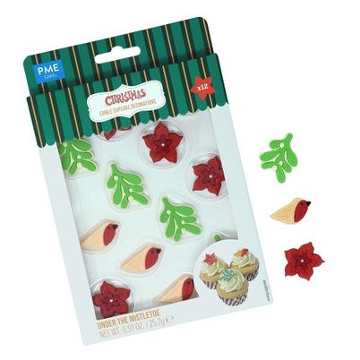 PME Under the Mistletoe Christmas Edible Sugar Decorations 