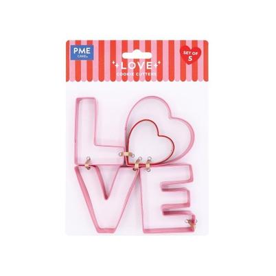 PME Valentines Cookie Cutter Set of 5 - LOVE