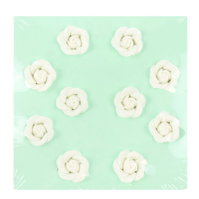 PME White Sugar Roses Set of 10 