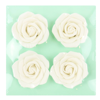 PME White Sugar Roses Set of 4 