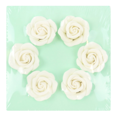 PME White Sugar Roses Set of 6 