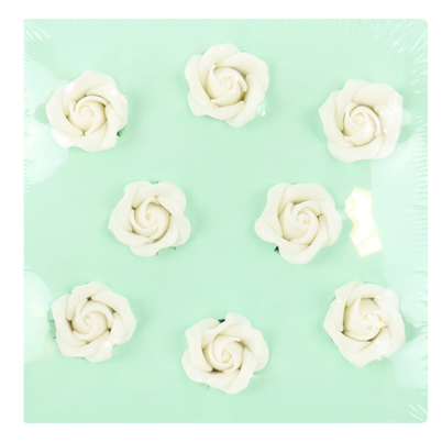 PME White Sugar Roses Set of 8 