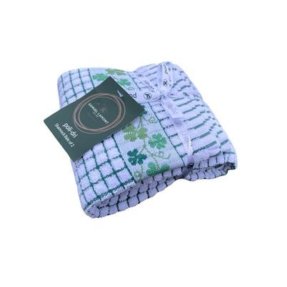 Samuel Lamont Poli Dri Tea Towel Green Shamrock 2 Pcs