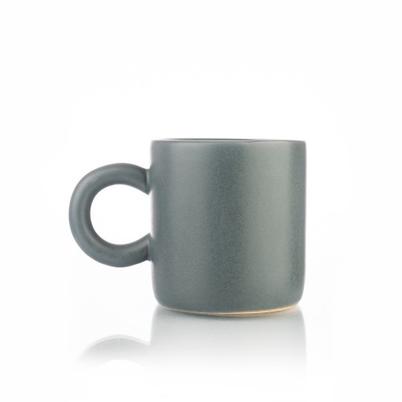 Siip Espresso Cup- Matte Grey With Round Handle