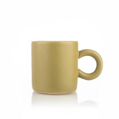 Siip Espresso Cup- Matte Olive With Round Handle
