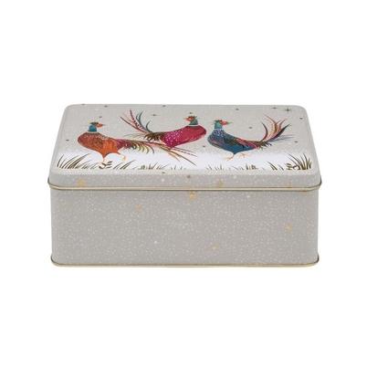 Sara Miller Christmas Grey Pheasant Tin