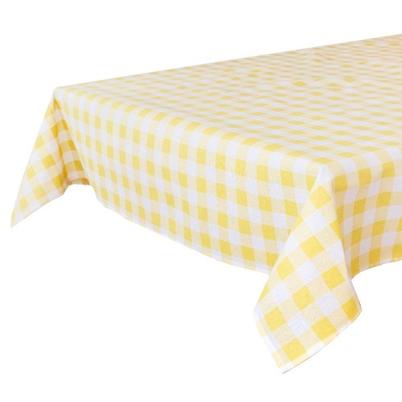 Talking Tables Bon Appetit Yellow & White Fabric Gingham Tablecloth