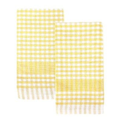 Talking Tables Bon Appetit Yellow & White Fabric Gingham Napkins-Tea Towels 2 Pack