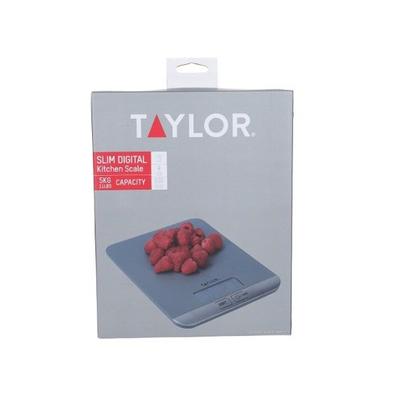 Taylor Digital Slim Kitchen Scale Grey 5KG