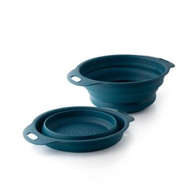 Taylor's Eye Witness Clean Eating Collapsible Blue Colander 24cm 