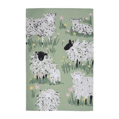 Ulster Weavers Woolly Sheep Green Cotton Tea Towel